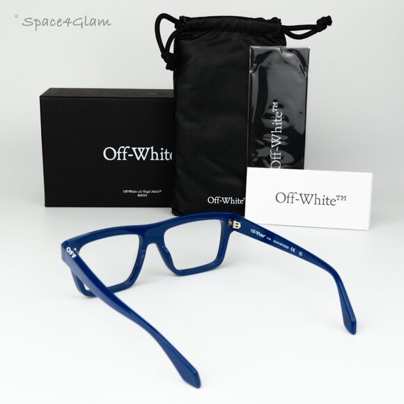 Off-White Men Eyeglasses Blue Square OERJ07H STYLE 7H 4500 NEW AUTHENTIC - Picture 8 of 8